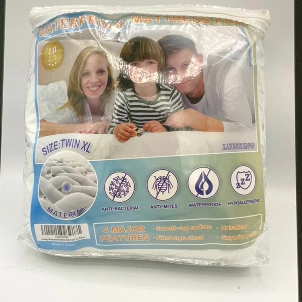 lunsing Twin Waterproof Mattress Pad New anti-bacterial hypoallergenic anti-mite
